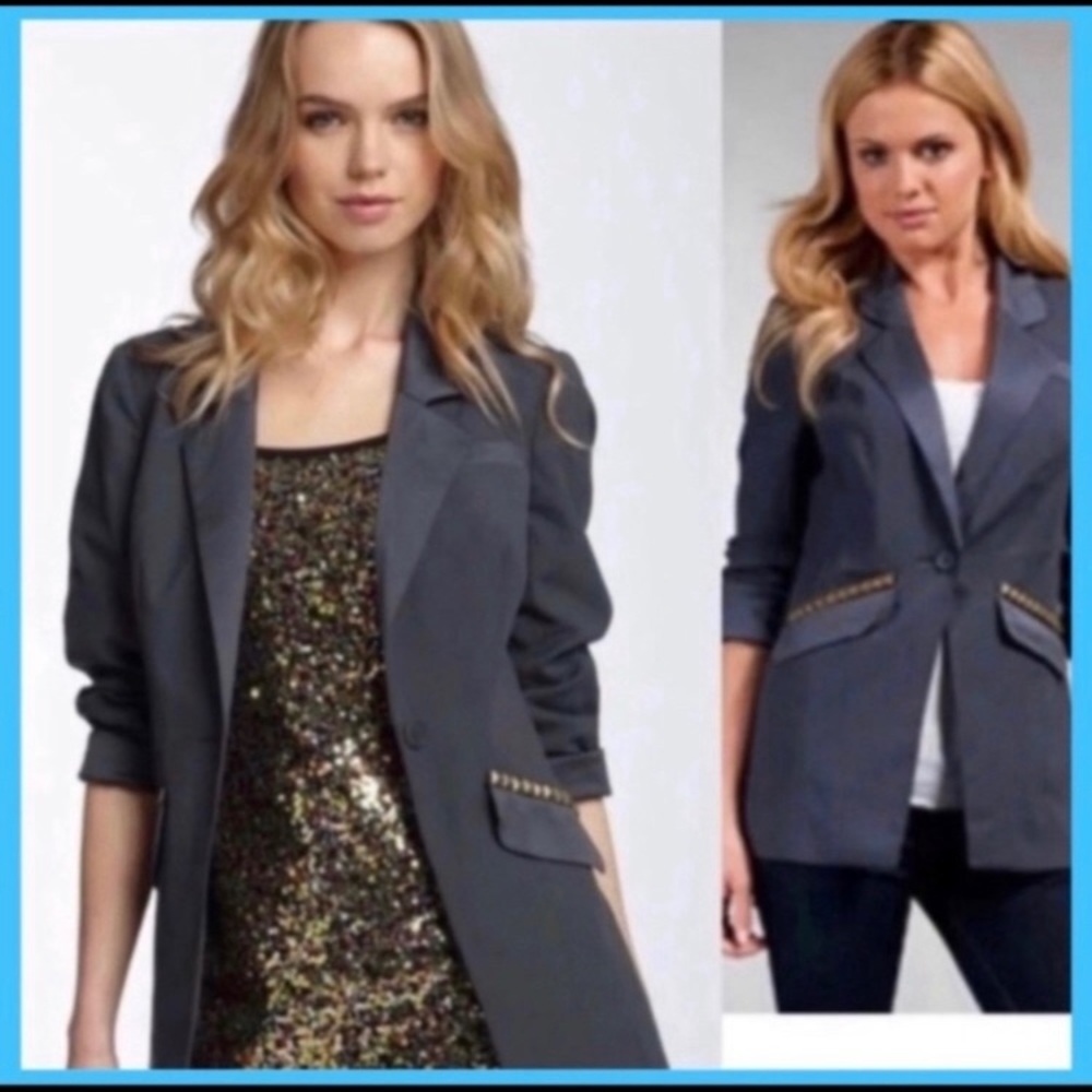 FREE PEOPLE VICE STUDDED BOYFRIEND BLAZER JACKET
